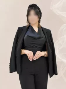 سرهمی بالاتنه ساتن با کت