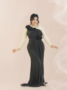 ماکسی مجلسی مدل رز مشکی